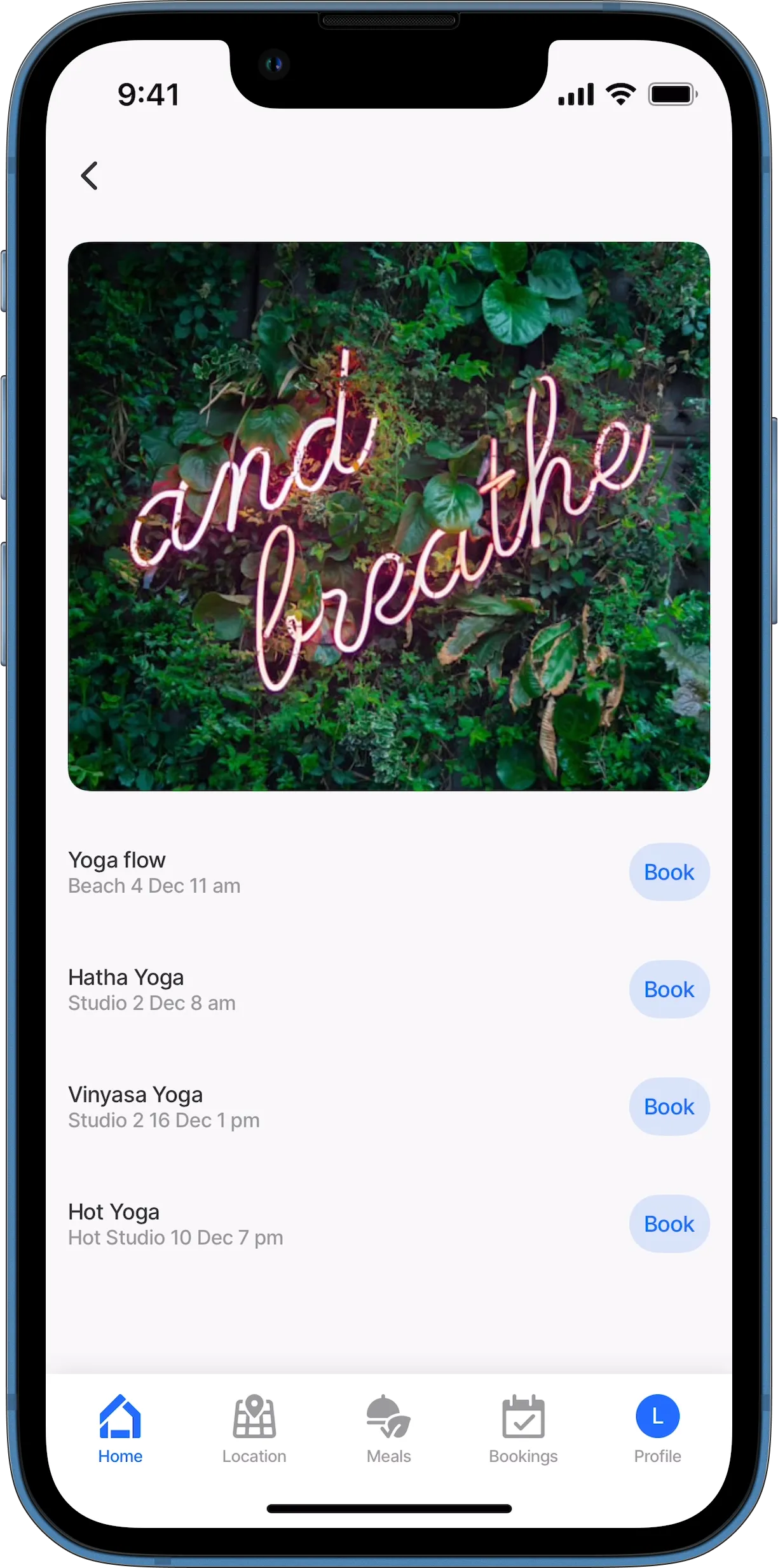 Bottom navigation bar with 4 tabs