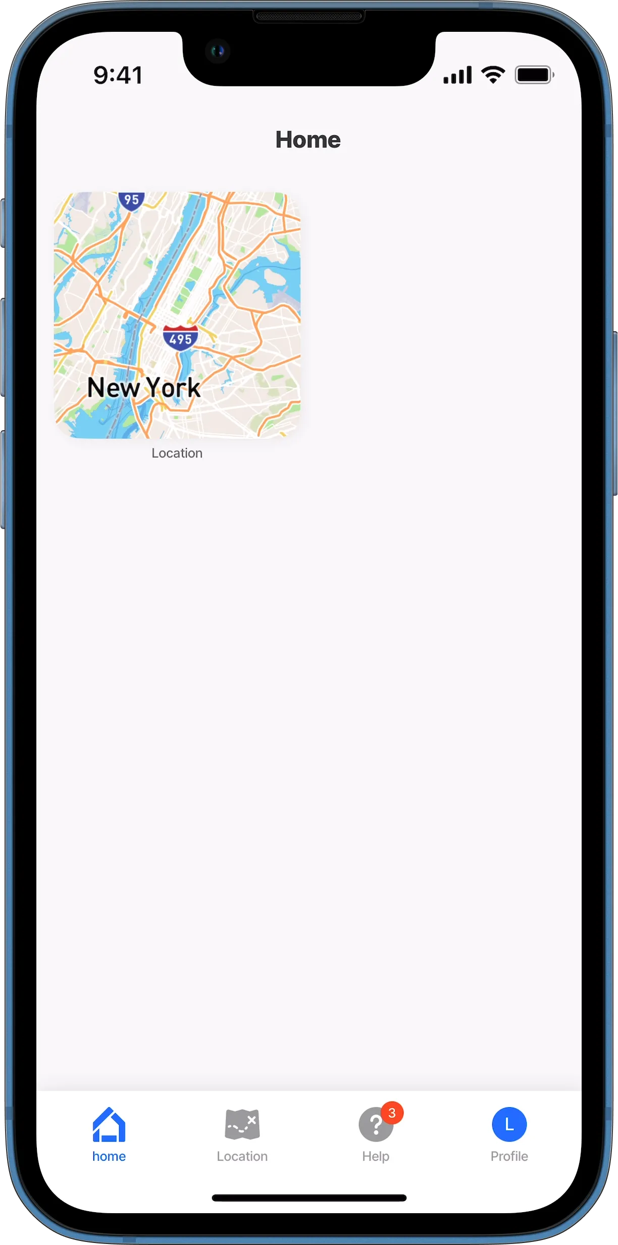 Widget with location content Widget with location content