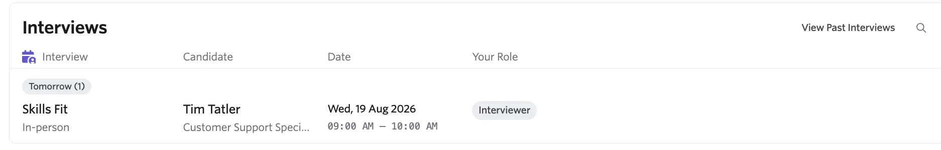An interview in the Interviews section of the home page. An interview in the Interviews section of the home page.