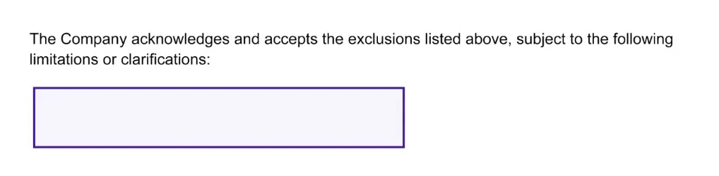 How the company signatory will see the text input field at the point of signing the e-signature offer. How the company signatory will see the text input field at the point of signing the e-signature offer.