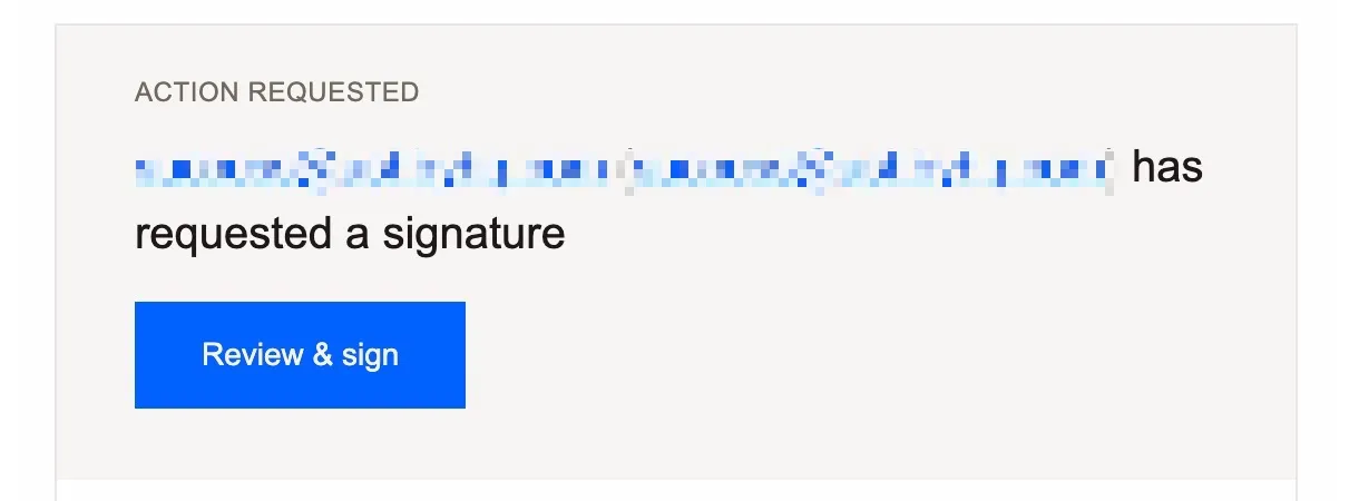 Dropbox Sign message to candidates when receiving an e-signature document email. Dropbox Sign message to candidates when receiving an e-signature document email.