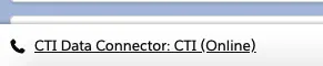 Utility bar: An icon shows the status of the call and the presence state (if configured)