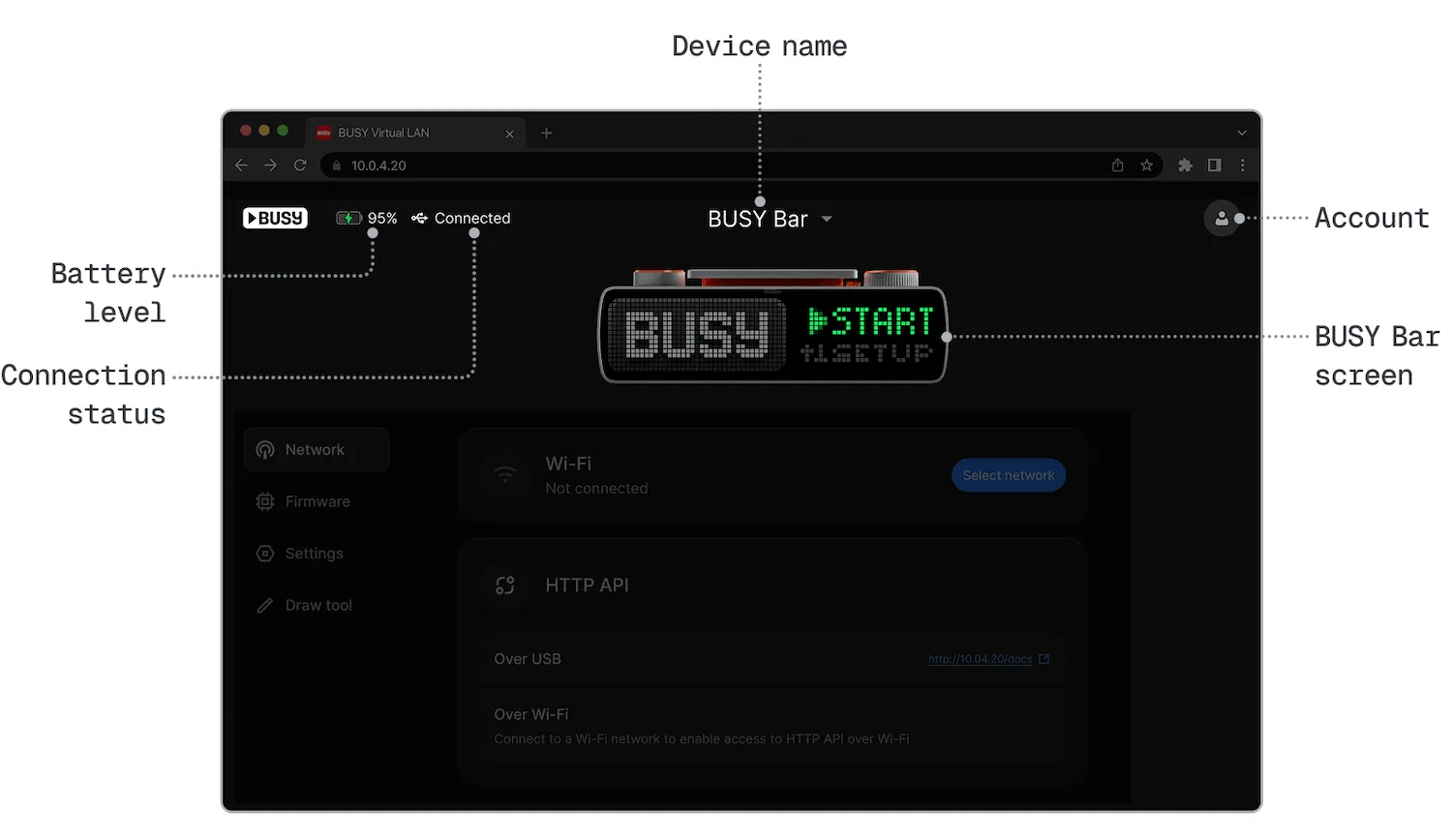 Web interface overview Web interface overview