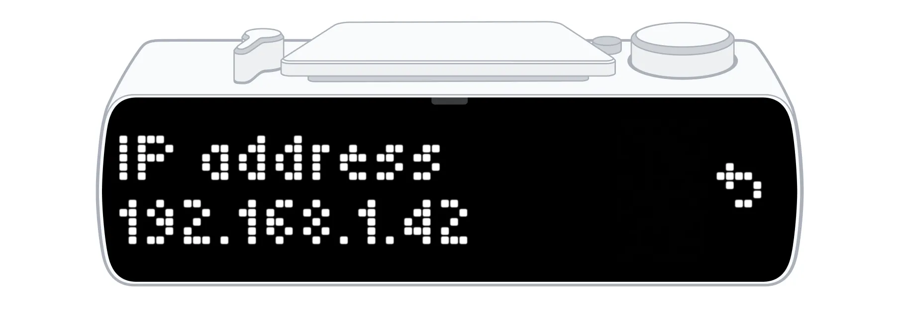Example of an IP address on the BUSY Bar screen Example of an IP address on the BUSY Bar screen