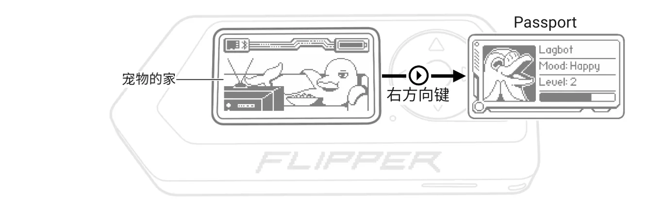 按一下按键即可查看宠物的详细信息