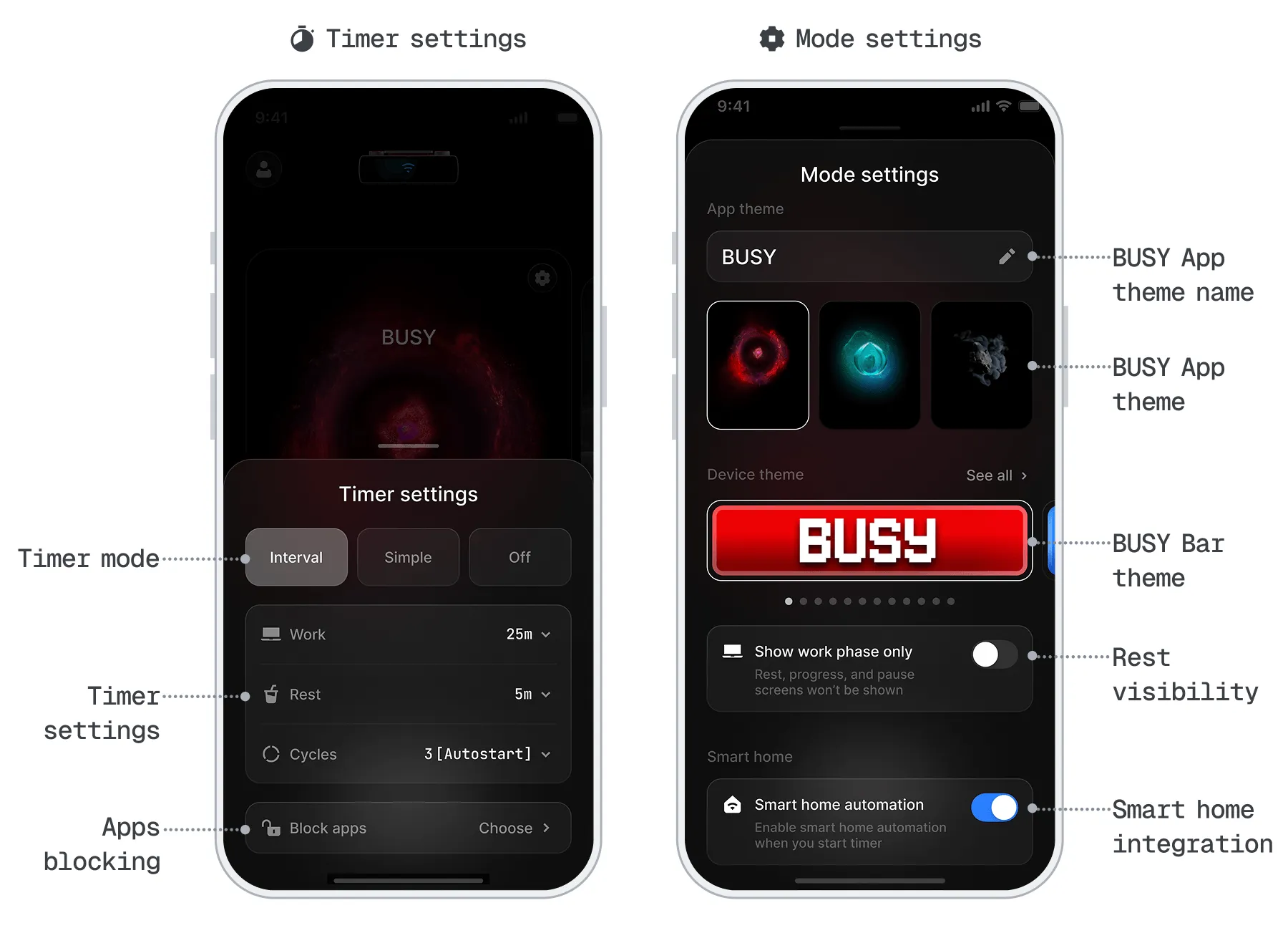 You can setup the session timer and what will be shown on your BUSY Bar You can setup the session timer and what will be shown on your BUSY Bar