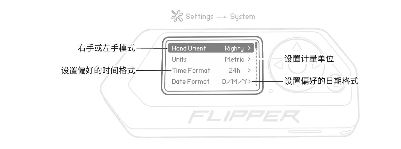 自定义 Flipper Zero 的系统设置