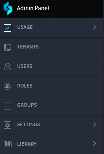 Swimlane Turbine Admin Panel Navigation Menu