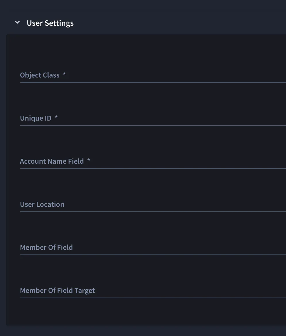 User Settings