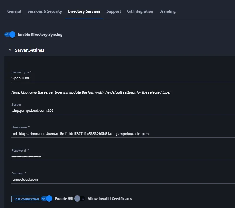 Server Settings