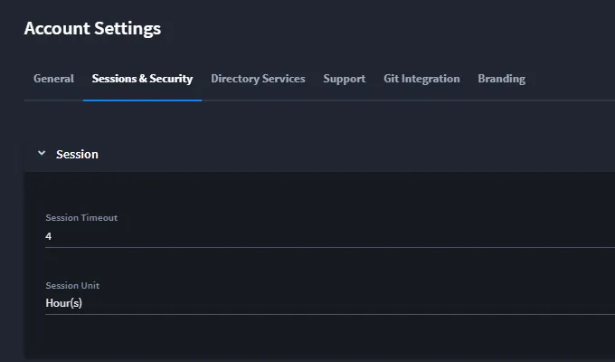 Session Timeout Configuration Session Timeout Configuration