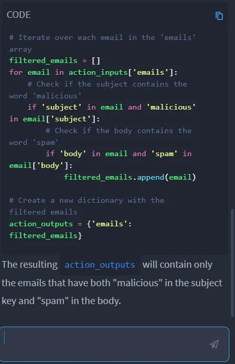Refining the script with spam filter