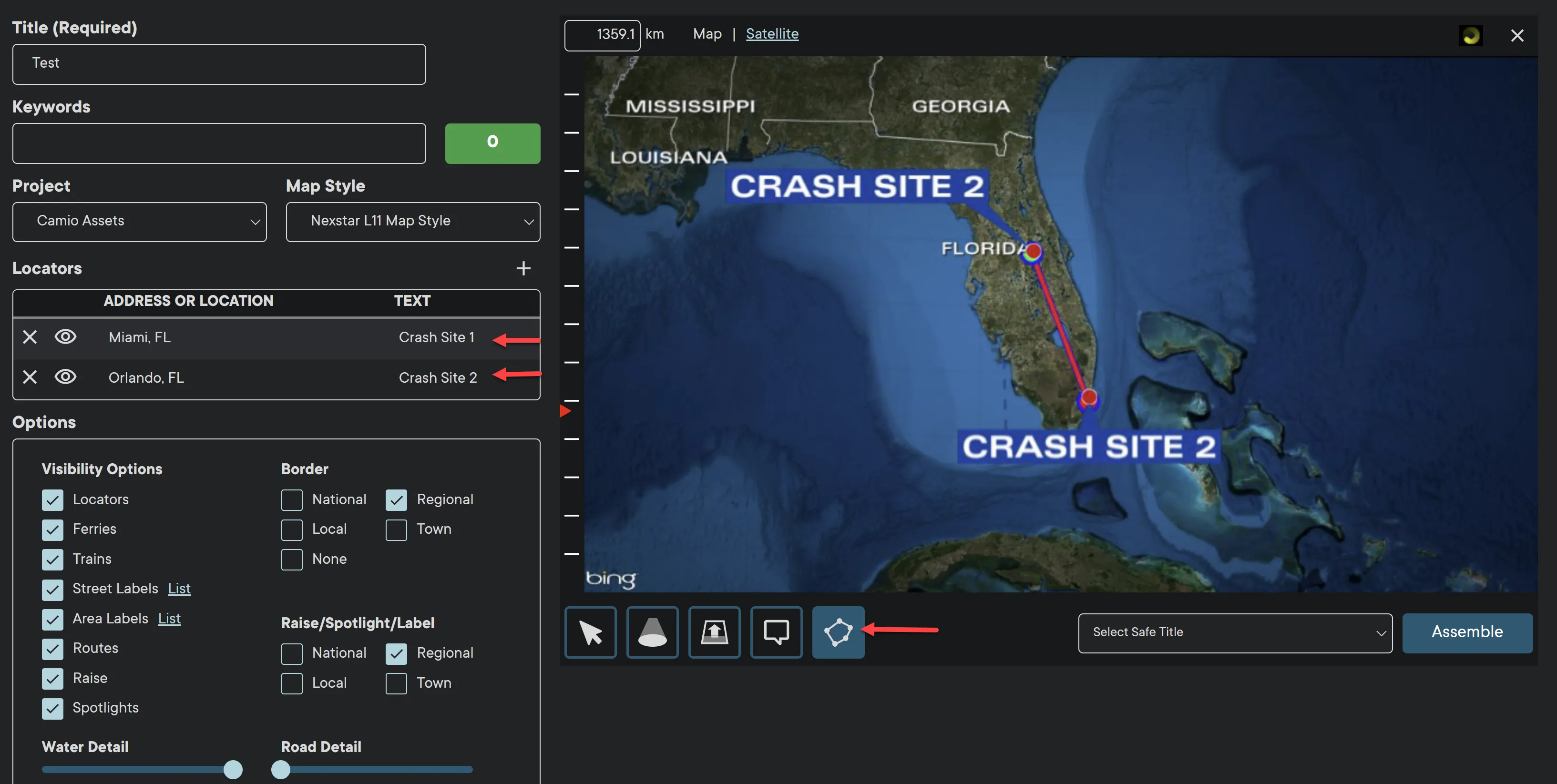 Maps routes and locators