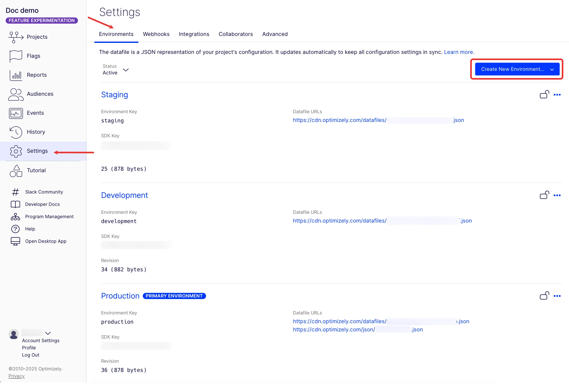 Click Create new environment Click Create new environment