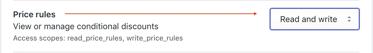 Set Price Rules permission