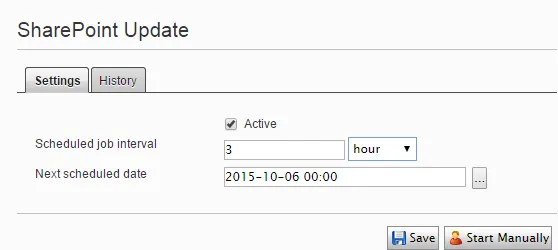 SharePoint update screen
