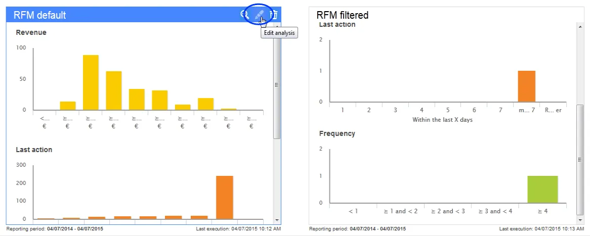 Image: Editing a Live Analytics analysis Image: Editing a Live Analytics analysis