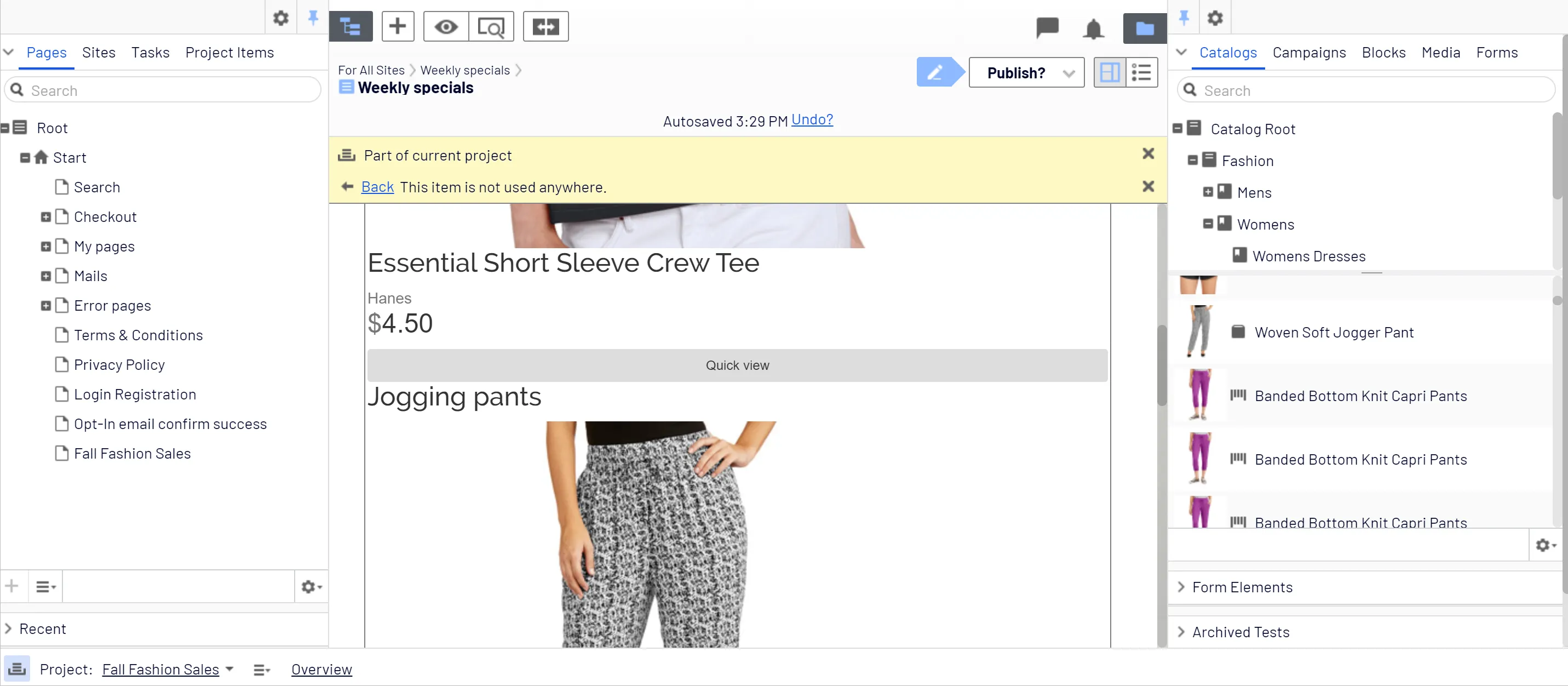 Create website content