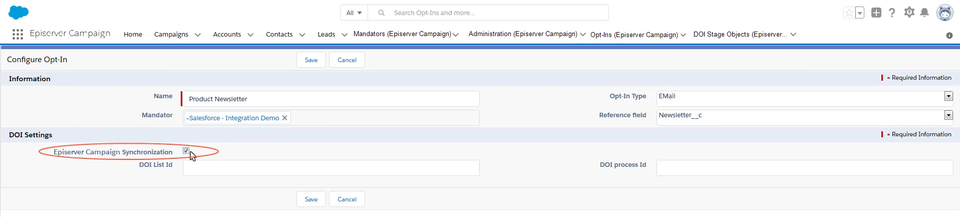 Bild: Synchronisierung mit Episerver Campaign Bild: Synchronisierung mit Episerver Campaign