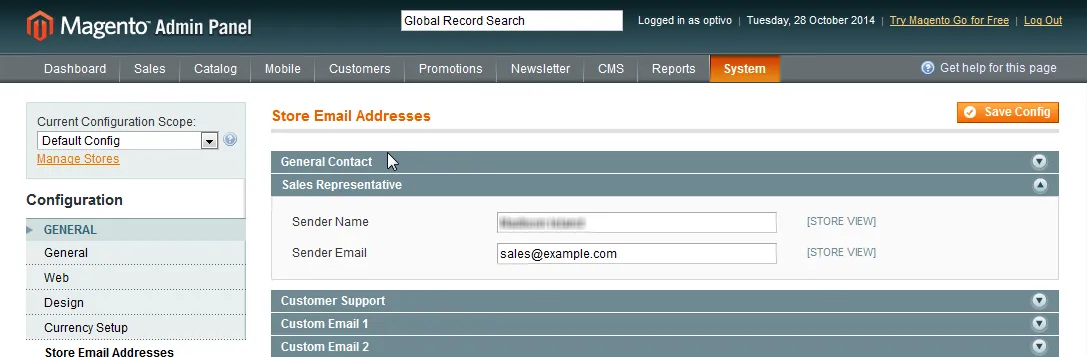 Bild: Store E-Mail-Adressen Bild: Store E-Mail-Adressen
