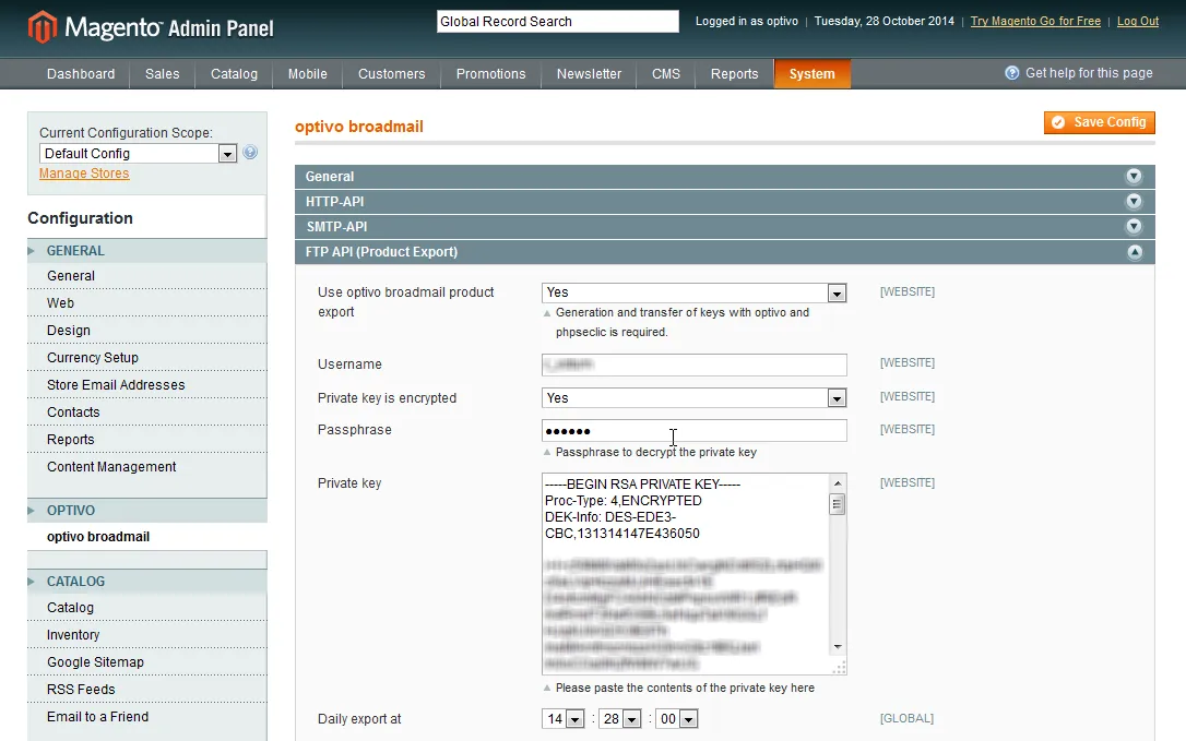 Bild: FTP-API-Bereich Bild: FTP-API-Bereich