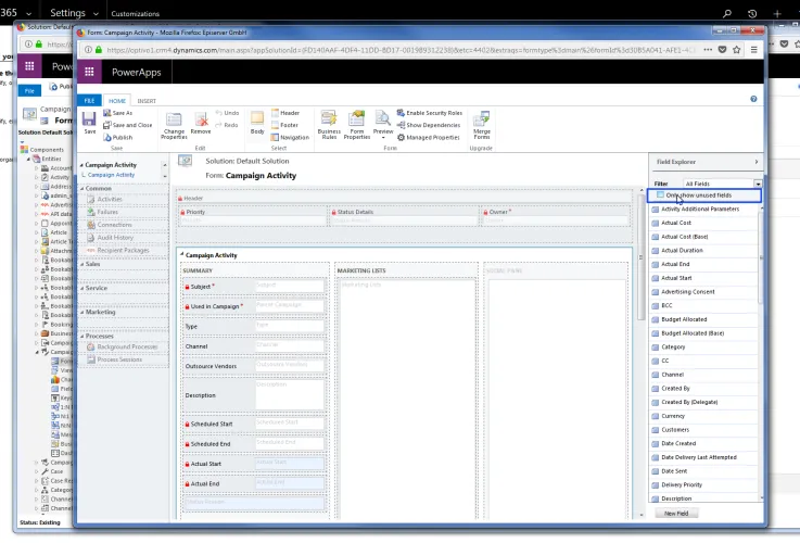 Image: Select Custom fields filter Image: Select Custom fields filter