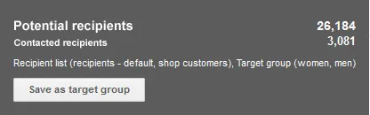Image: Save as target group
