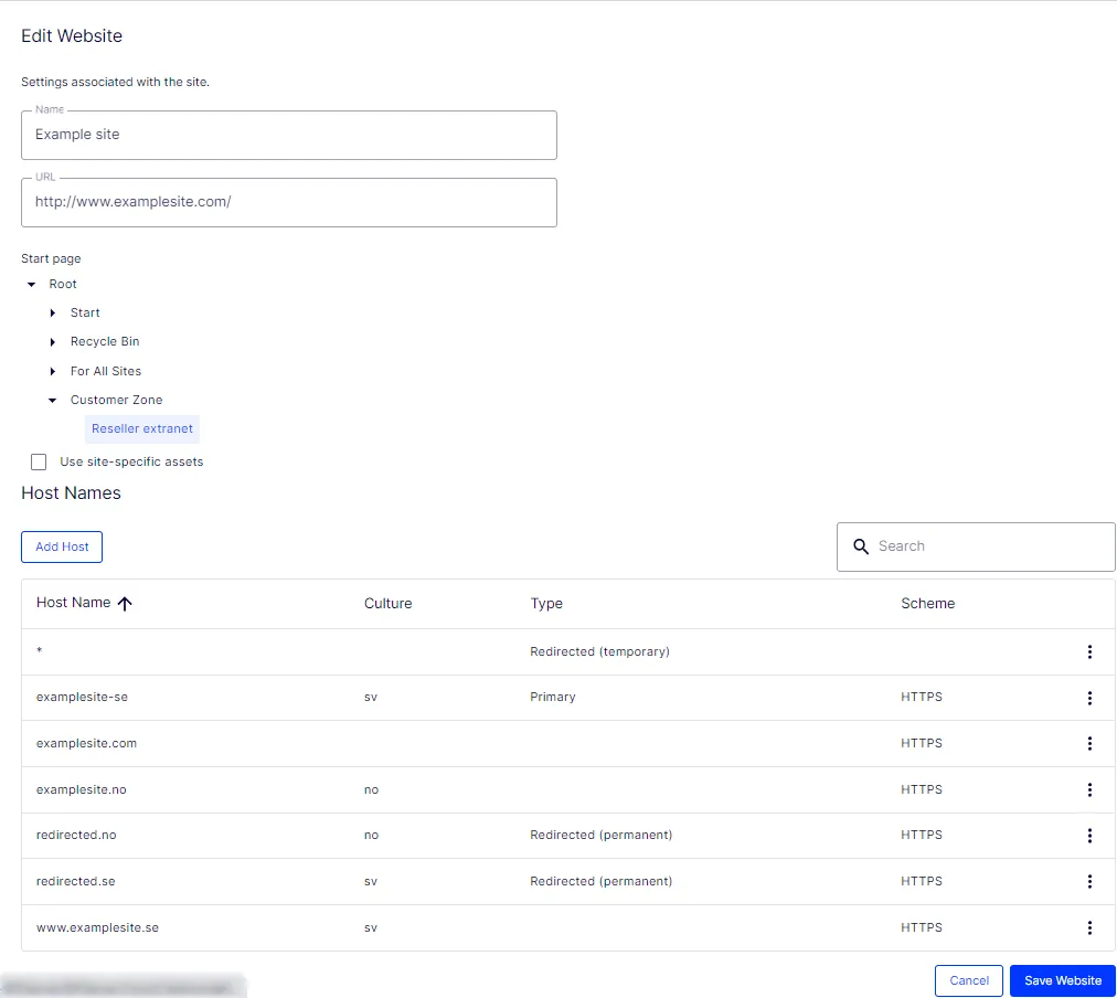 Manage Websites HostName Example for CMS 12 Manage Websites HostName Example for CMS 12