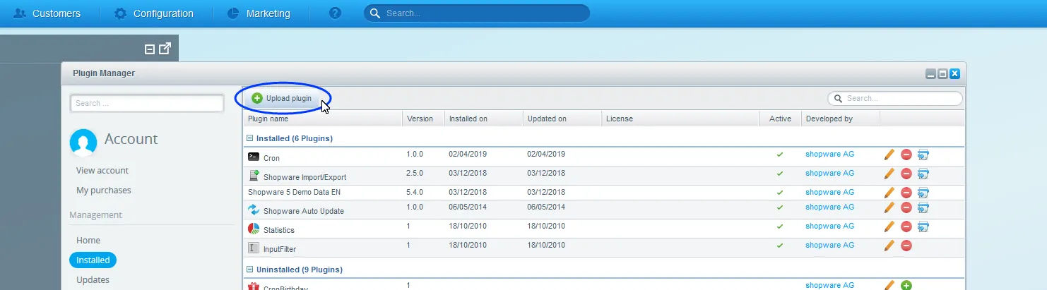 Image: Upload plugin