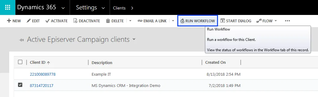 Image: Run Workflow Image: Run Workflow