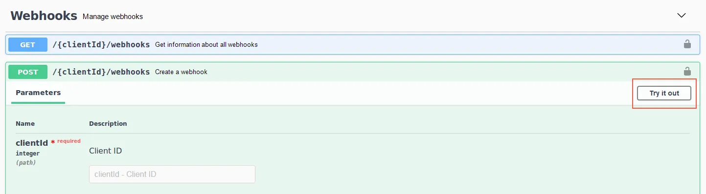 Bild: Webhook-Anmeldung erstellen Bild: Webhook-Anmeldung erstellen