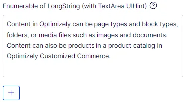 Enumerable of LongString List type
