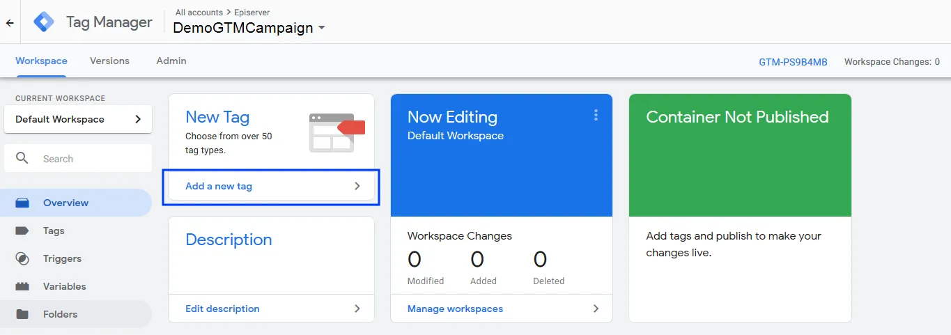 Image: Adding a new tag