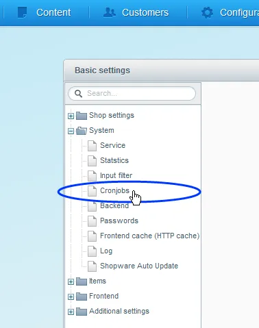 Image: Select Cronjobs Image: Select Cronjobs