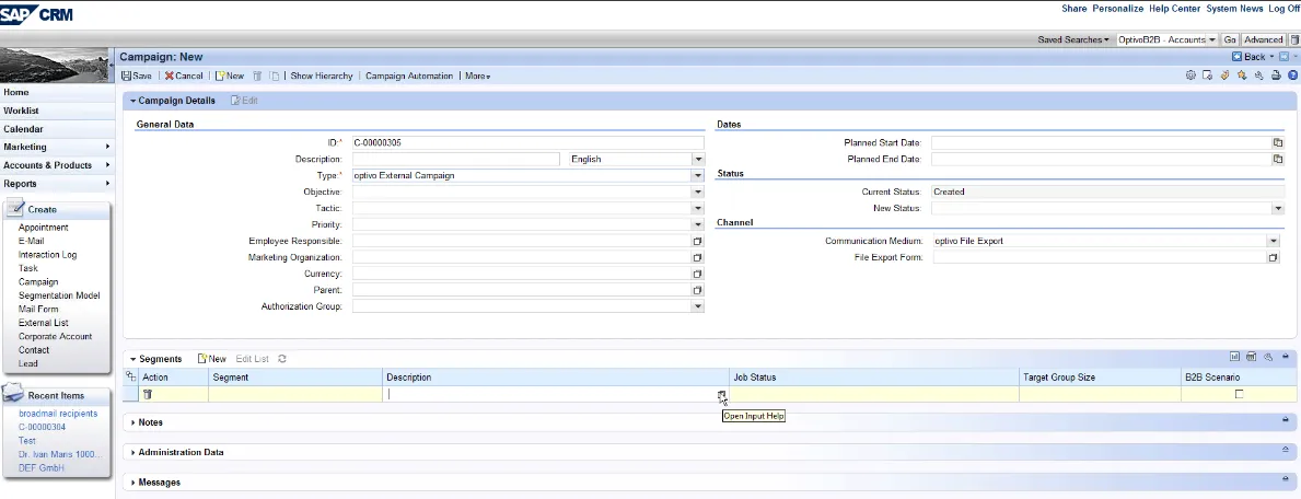 Image: Open Input Help Image: Open Input Help