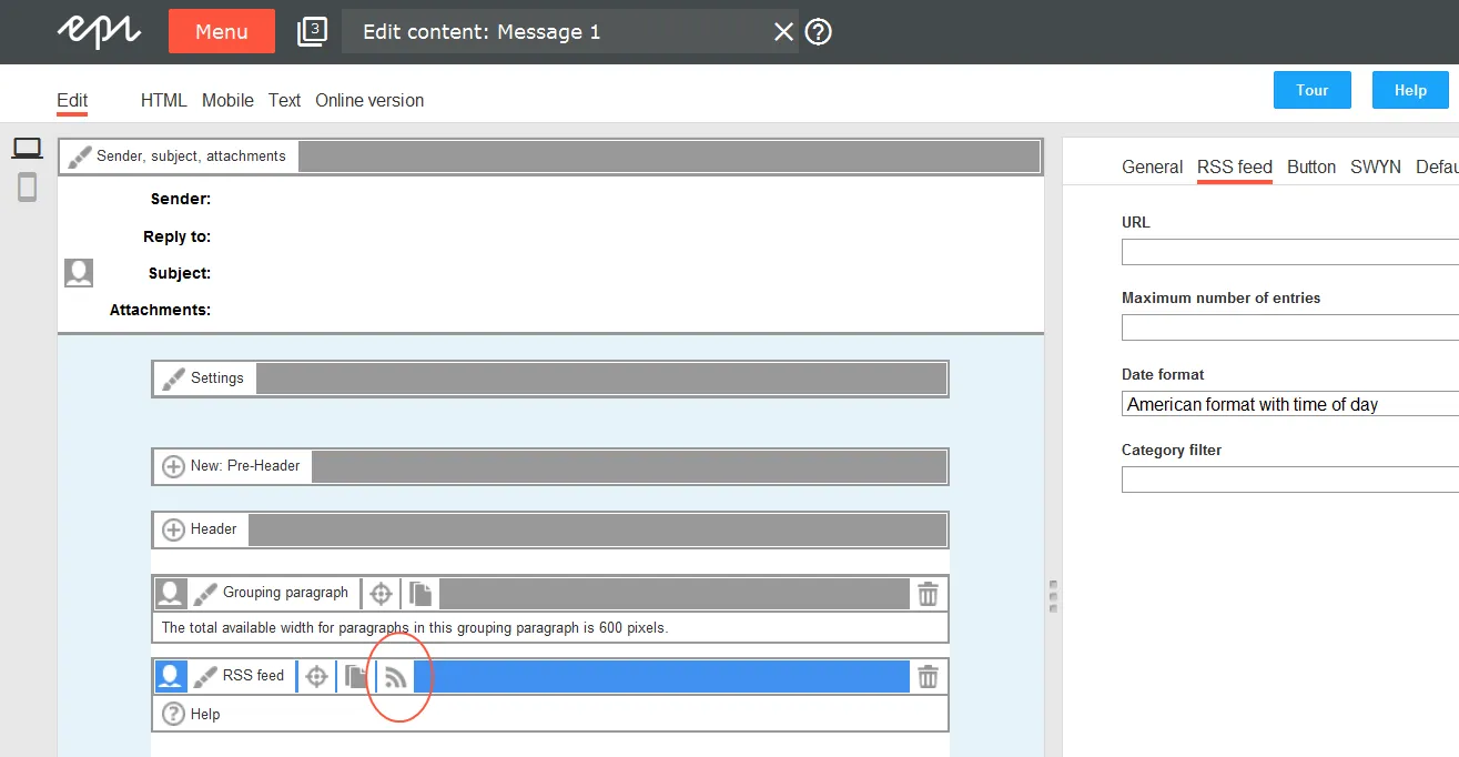 Image: Retrieve RSS feed
