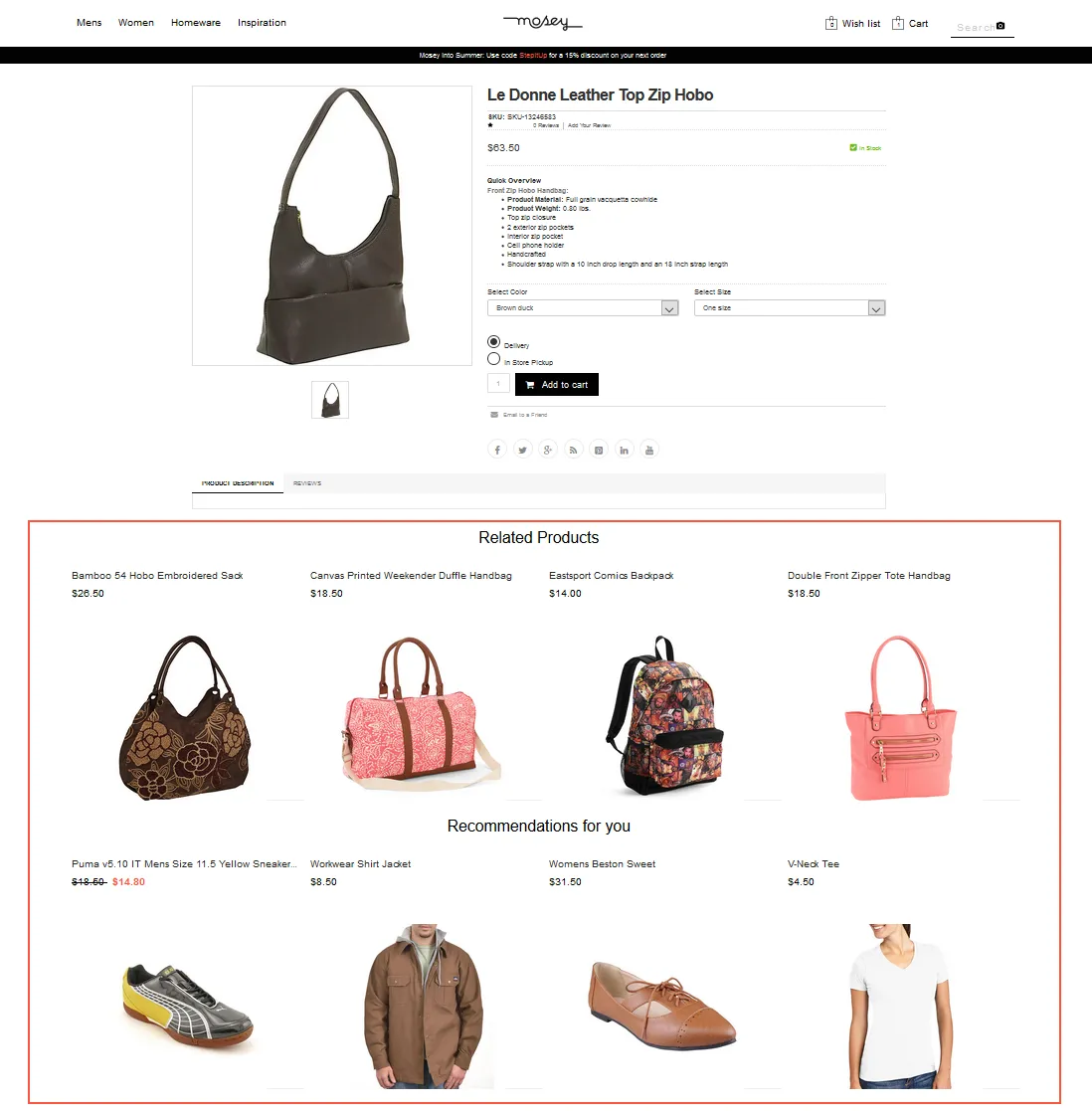 Image: Product recommendations on a shop site Image: Product recommendations on a shop site