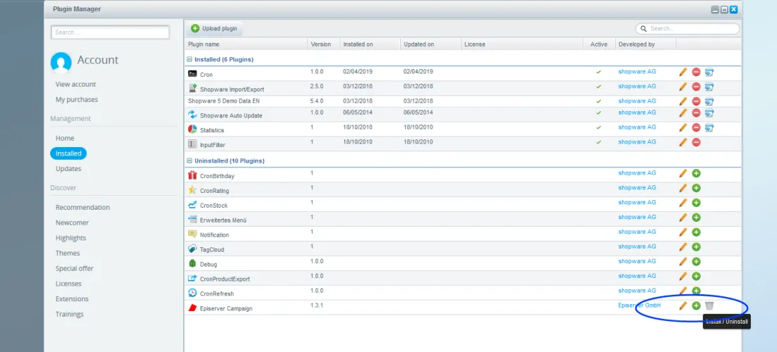 Image: Install plugin