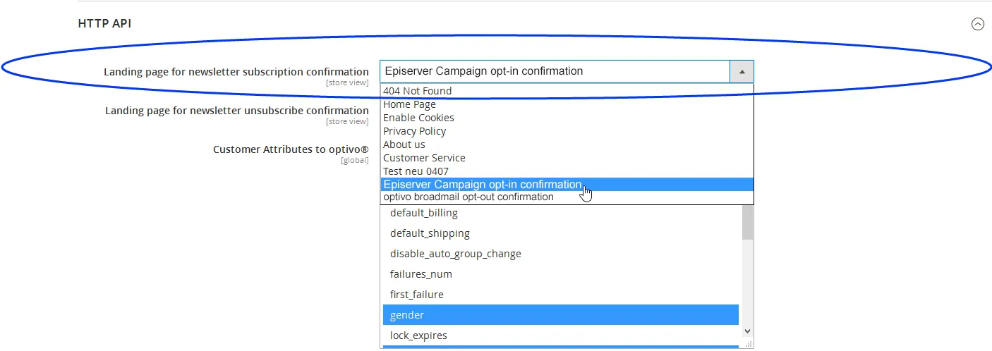 Image: General settings