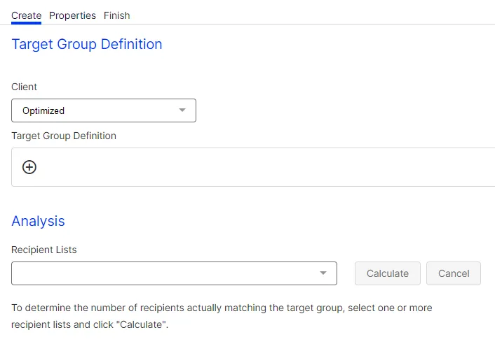 Image: Select target client