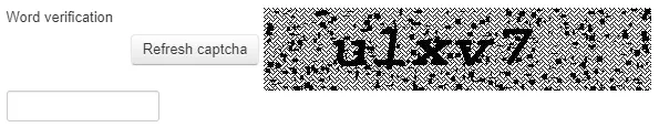 Example of Captcha on form Example of Captcha on form