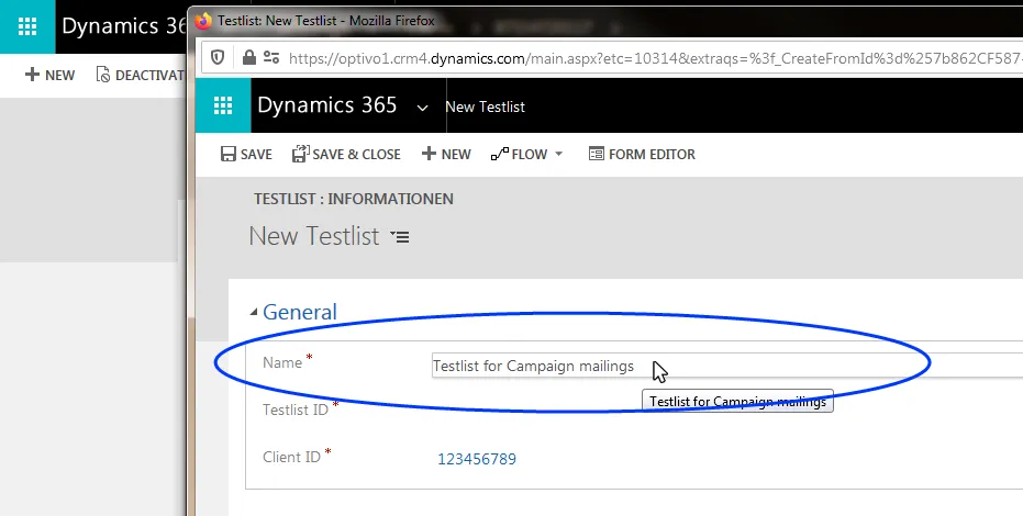 Image: Test list name Image: Test list name