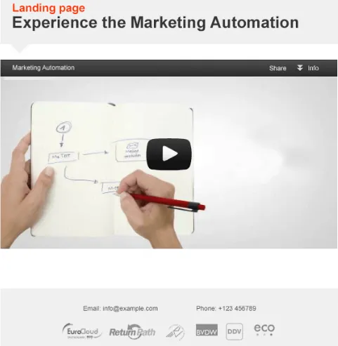 Bild: Landing-Page mit Video in hoher Qualität