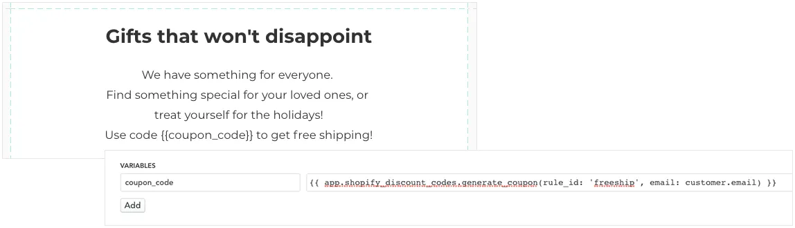 Code used in campaign