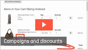 Campaigns and discounts Campaigns and discounts