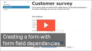 Creating a form with form field dependencies