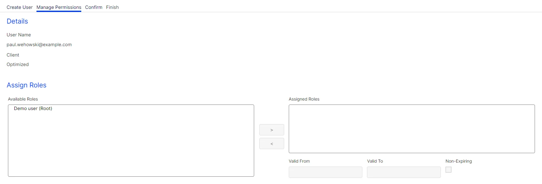 Image: Assign roles Image: Assign roles
