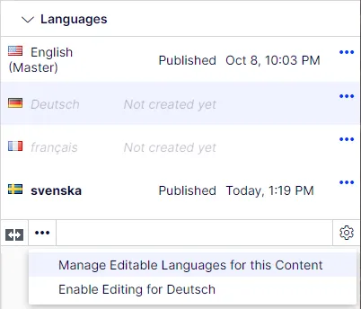 Fallback Languages