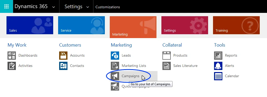 Image: Campaigns Image: Campaigns