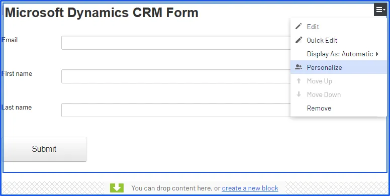 Personalize Microsoft Dynamics form Personalize Microsoft Dynamics form